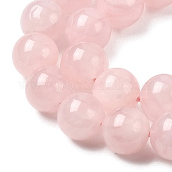 天然マダガスカル ローズクォーツビーズ連売り  ラウンド  ピンク  10~10.5mm  穴：1mm  約36~37個/連  14.37~14.57''（36.5~37センチメートル）&nbsp;G-B167-A01-10mm