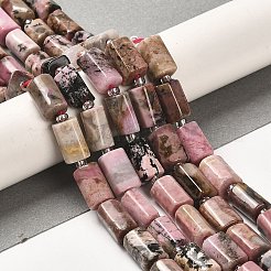 天然石ロードナイトビーズ連売り  シードビーズで  多面カット  コラム  8.5~11x5.5~6.5mm  穴：1mm  約14~15個/連  7.48''（19センチメートル）&nbsp;G-N327-06-09