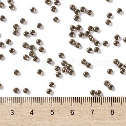 MIYUKIラウンドロカイユビーズ  日本製シードビーズ  8/0  メタリックカラー  （rr457)メタリックダークブロンズ  3mm  穴：1mm  約19000~20500個/ポンド&nbsp;SEED-G008-RR0457
