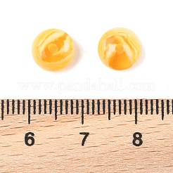 オペーク樹脂ビーズ  ロンデル  ゴールド  8x5mm  穴：1.5mm&nbsp;RESI-U013-02B