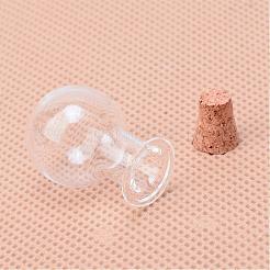 ガラスボトル  ビーズコンテナ  コルク栓付き  透明  2.65x1.7cm  穴：0.6のCM  容量：4ml（0.13液量オンス）&nbsp;AJEW-Q115-14