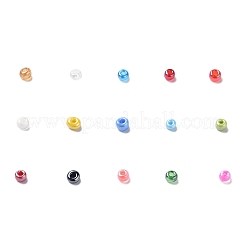 180g15色ガラスシードビーズ  光沢のある  ラウンド  ミックスカラー  8/0  3~4x2~3mm  穴：0.8~1mm  12 G /カラー&nbsp;SEED-JQ0003-01D-3mm