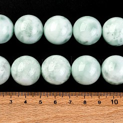 天然ガラスビーズ連売り  グレードA  ラウンド  染色されていない  アクアブルー  20mm  穴：1.4mm  約20個/連  15.5~15.7''（39.37~39.88センチメートル）&nbsp;G-I247-31H