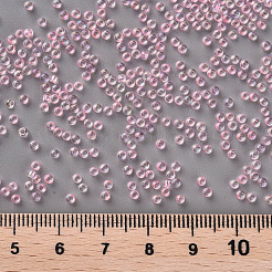 12/0 FGBグレードAラウンドガラスシードビーズ  透明インサイドカラー  ABカラーメッキ  ラベンダーブラッシュ  2.3x1.5mm  穴：1mm  約48500個/ポンド&nbsp;SEED-N001-E-307
