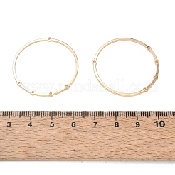 真鍮製のシャンデリアコンポーネントリンク  DIYサンキャッチャー用品  ライトゴールド  リング  33x32x1mm  穴：1mm&nbsp;FIND-TAC0036-025KCG-02
