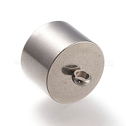 変色しにくい201ステンレススチールコードエンド  コラム  ステンレス鋼色  10x10mm  穴：1.6mm  内径：9mm&nbsp;STAS-M228-V001-04P