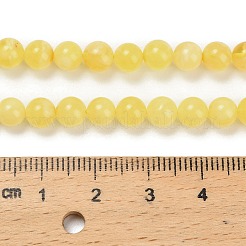 天然蜜蝋ビーズ連売り  ラウンド  きいろ  5.5~6mm  穴：0.7mm  約91個/連  20.28''（51.5センチメートル）&nbsp;G-Z100-A01-6mm