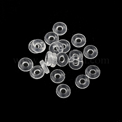 シリコンガスケット  リング  透明  2.5x0.7mm  穴：0.7mm  100個/セット&nbsp;KK-K381-05B-1