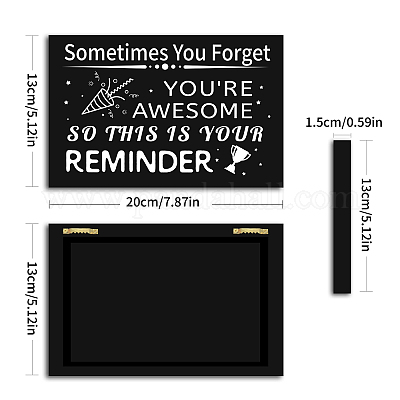 Mdf吊り壁装飾  長方形  言葉  130x200x15mm&nbsp;HJEW-WH0030-026-1