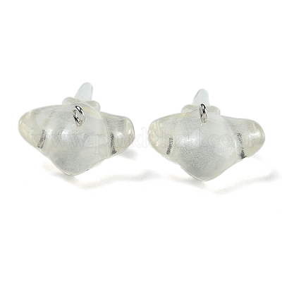 蓄光樹脂チャーム  鉄ループ付き  魚  ゲインボロ  28x24x13mm  穴：2mm&nbsp;RESI-R452-01E-1