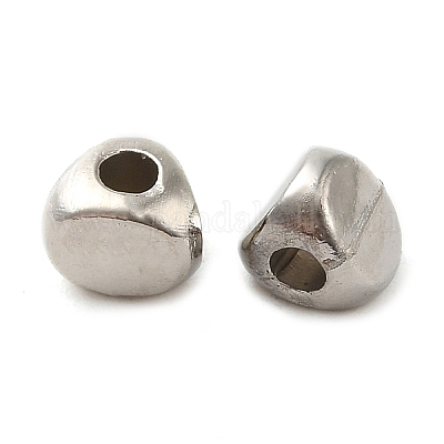 CCBプラスチックビーズ  三角形  プラチナ  4x5x4.5mm  穴：1.8mm&nbsp;CCB-H001-03P-1