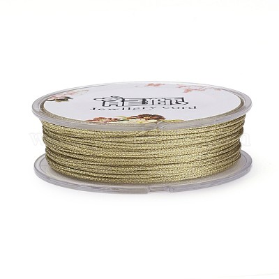 ポリエステルメタリック糸  ダークカーキ  1mm  約32.8ヤード（30m）/ロール&nbsp;OCOR-G006-02-1.0mm-46-1