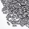 Electroplate Opaque Glass Seed Beads, 2-Hole, Rectangle, Gunmetal Plated, 4.5~5x2x1.3~1.5mm, Hole: 0.5~0.8mm