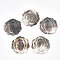 Black Lip Shell Pendants, Flower, Black, 38~40x39x2~3mm, Hole: 2mm