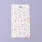 Cardboard Earring Display Cards, Rectangle with Flower Pattern, White, 9x5x0.04cm, Hole: 1.5mm
