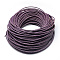 Leather Braided Cord, Purple, 3mm, about 54.68 yards(50m)/bundle