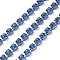 Iron Rhinestone Cup Chains, with Spool, Blue, Capri Blue, 3x3x2.5mm, about 10yards/roll