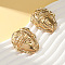 Alloy Stud Earrings, Golden, Human, 28mm
