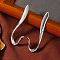 Elegant Asymmetric Alloy Stud Earrings, Silver, Twist