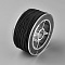 Elastic Polyester Cord, Round, Black, 0.8mm, about 70m/roll