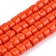 オペークソリッドガラスビーズ連売り  コラム  レッドオレンジ  5~5.5x4~4.5mm  穴：1.4mm  約95~99個/連  15.28インチ〜39.3インチ（38.8~39.3cm）&nbsp;X-GLAA-N047-09-F02-1