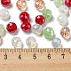ガラスビーズ  多面カット  ロンデル  ダークオレンジ  8x6mm  穴：1mm  約1210個/500g&nbsp;EGLA-A034-LM8mm-10-3