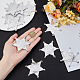 六芒星プラスチックカボション12個  銀  73x64x2.5mm&nbsp;AJEW-MA0001-18S-3