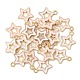 合金エナメルチャーム  スター  ライトゴールド  ピンク  16x14x2mm  穴：1.6mm  約20個/袋&nbsp;ENAM-YW0003-01C-1
