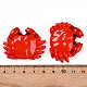 樹脂カボション  カニ  トマト  34.5~35x44.3~45x10.5~11mm&nbsp;RESI-T057-21-3