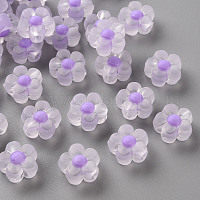 透明なアクリルビーズ  艶消し  二層ビーズ  花  ライラック  12x12.5x6mm  穴：2.5mm  約893個/500g&nbsp;TACR-S152-06C-SS2114
