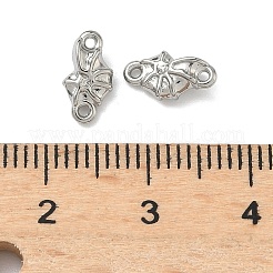 オーシャン 304 ステンレススチール リンク コネクター チャーム  ステンレス鋼色  変色しない  巻き貝の形  9.5x5.5x3.5mm  穴：0.8mm&nbsp;STAS-D211-15C-P