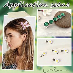 100個 2スタイル 鉄製フラットワニ口ヘアクリップ 金具  作るDIYのヘアアクセサリー  プラチナ  34~41x7mm  50個/スタイル&nbsp;IFIN-SC0001-65