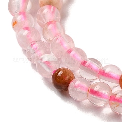 天然石桜色アゲート瑪瑙ビーズ連売り  ラウンド  2.5~3mm  穴：0.7mm  約138~168個/連  14.37~15.35''（36.5~39センチメートル）&nbsp;G-B090-A15-02