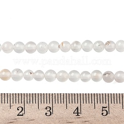 天然樹枝状瑪瑙ビーズ連売り  グレードAB  ラウンド  4mm  穴：0.9mm  約92~93個/連  14.96''（38センチメートル）&nbsp;G-C011-4mm-01
