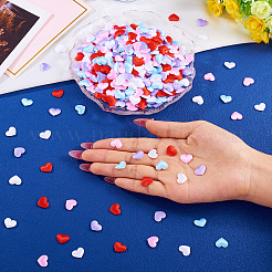 1000色のポリエステルスポンジハート紙吹雪5個  結婚式用品  ミックスカラー  12.5~13x12.5~13x1mm  200個/カラー&nbsp;DIY-TA0012-51