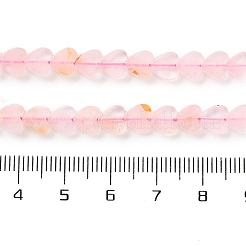 天然石ローズクォーツビーズ連売り  ハート  6x6x3mm  穴：1mm  約69~71個/連  14.57''~14.96''（37~38センチメートル）&nbsp;G-M403-A06-02