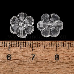 透明なアクリルビーズ  花  透明  10x4mm  穴：1mm  約2000個/500g&nbsp;TACR-F004-01-1