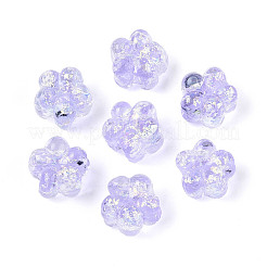 手作りのホイルランプワークビーズ連売り  花  ライラック  10.5~11x11~12x8~9mm  穴：1~1.2mm  約40個/連  16.54~16.73''（42~42.5センチメートル）&nbsp;FOIL-T008-06F