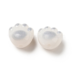 不透明なアクリルビーズ  猫の足  ライトグレー  11x12x9.7mm  穴：1.6mm&nbsp;LS-FIND-I029-02F