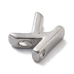 304ステンレススチールチャーム  レターチャーム  文字k  9.5x8x3mm  穴：1.6mm&nbsp;STAS-R138-07P-K