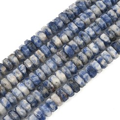 天然ブルースポットジャスパービーズ連売り  六角平石ビーズ  6x7x3.5mm  穴：0.9mm  約108~109個/連  14.96~15.04''（38~38.2センチメートル）&nbsp;G-L654-I06-01