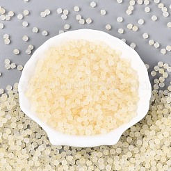 すりガラスのシードビーズ  丸い穴  双円錐形  金粉付き  淡いチソウ  4.5x3.5~4mm  穴：1.1mm  約6428個/ポンド&nbsp;SEED-N012-01F