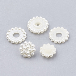 パール調アクリルビーズ  ベリービーズ  組み合わせビーズ  ラウンド  ベージュ  14.5~15x14.5mm  穴：1.4mm  約200個/袋&nbsp;OACR-T004-15mm-21