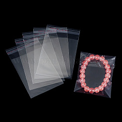 100個のoppセロハンバッグ  小さなジュエリー収納袋  粘着シールバッグ  長方形  透明  12x7cm  一方的な厚さ：0.035mm  インナー対策：9x7のCM&nbsp;OPC-TADJ0001-05
