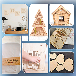 木板クラフト用品  正方形  バリーウッド  300x300x1.5mm&nbsp;DIY-WH0591-511