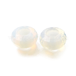 オパライトヨーロッパビーズ  大穴ビーズ  多面カット  ロンデル  13x7.5mm  穴：6mm&nbsp;GG-NH0003-A10