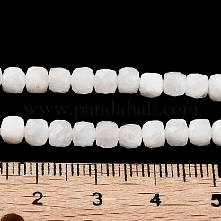 天然レインボー ムーンストーン ビーズ 連売り  多面カット  キューブ  3.5~4.5x3.5~4x3.5mm  穴：0.6mm  約103~106個/連  15.55'~15.75''（39.5~40センチメートル）&nbsp;G-H042-A02-02