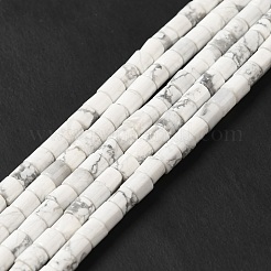 天然石ハウライトビーズ連売り  コラム  4x4mm  穴：0.9mm  約100個/連  15.35''（39センチメートル）&nbsp;G-I341-04