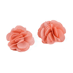 ポリエステル生地の花  女の子の女性のためのDIYのヘッドバンドフラワーアクセサリーウェディングヘアアクセサリー  ライトサーモン  34mm&nbsp;FIND-ZX004-11-07