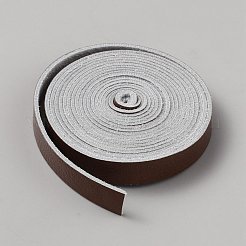 平らな模造革コード  ココナッツブラウン  13x2mm  約2.52ヤード（2.3m）/ロール&nbsp;AJEW-WH20005-16E-03